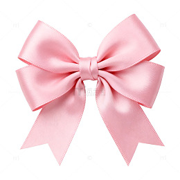 粉色丝带蝴蝶结装饰素材