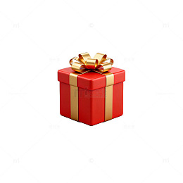 红色礼盒礼物盒3D模型