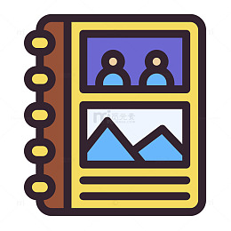 卡通相册插画设计元素