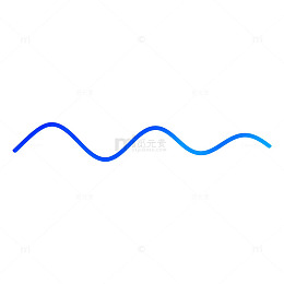 简约蓝色波浪线条图案