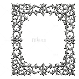 复古风格金属相框装饰素材