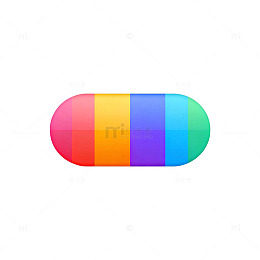 彩虹胶囊图标设计元素