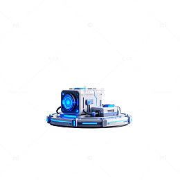 未来感电子设备水面图