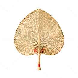 传统草编扇子手工艺品