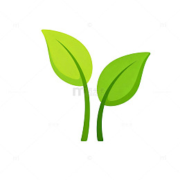 简约绿叶图案设计元素