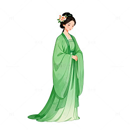 古风汉服女性插画