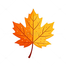 秋叶卡通风格矢量素材