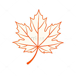 枫叶简笔画秋天元素