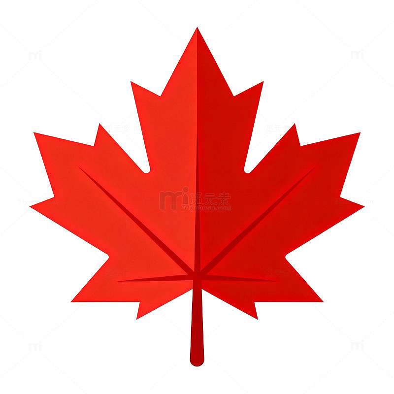红色枫叶图标矢量素材