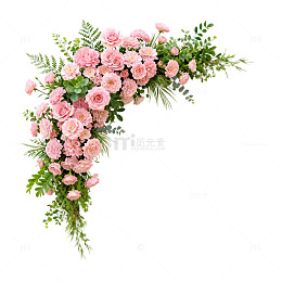 粉色花卉装饰设计素材