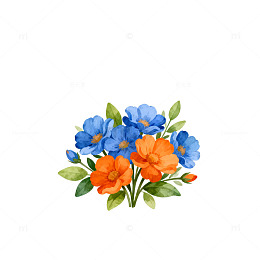 水彩花卉装饰图案设计素材
