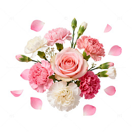 鲜花盛开粉色调花束