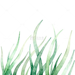 水彩草丛装饰画