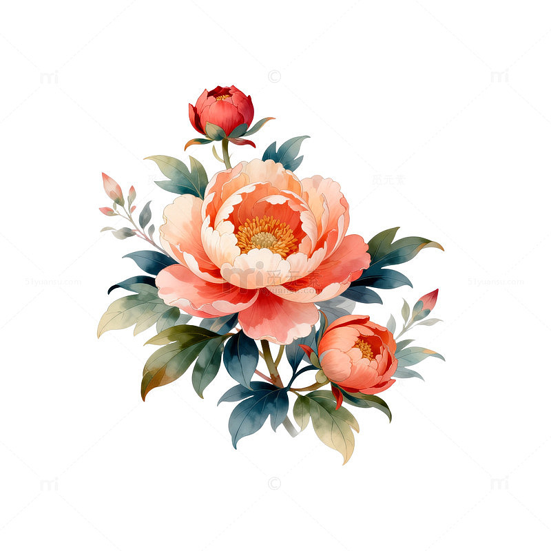 中式新风花卉装饰画