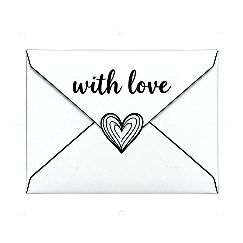 信封爱意手绘插画