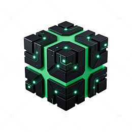 未来科技立方体图案设计