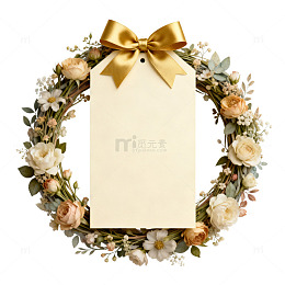 花环贺卡设计模板