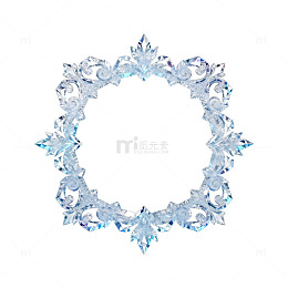 冰晶装饰圆形图案
