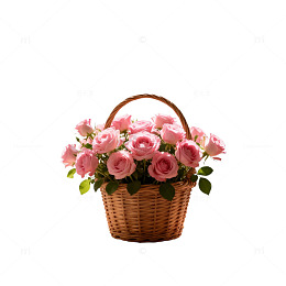 温馨窗台玫瑰花篮