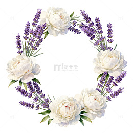 花卉花环装饰插画