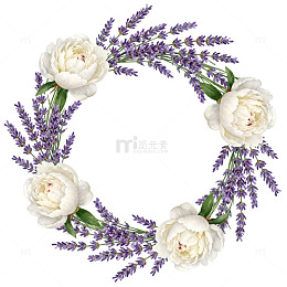 花卉花环插图装饰设计素材