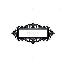 黑色装饰框古典设计元素