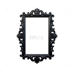 复古黑色装饰相框设计素材