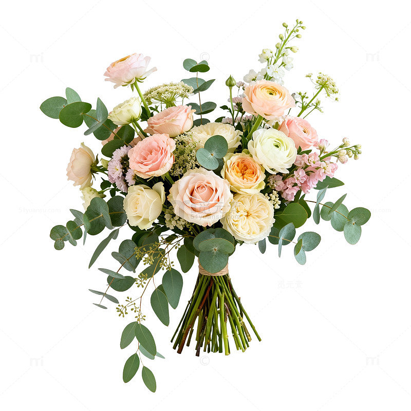 淡雅花束鲜花组合片