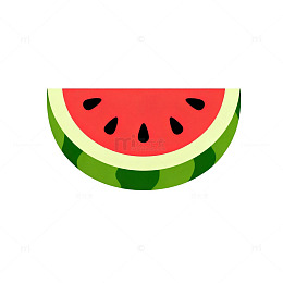 简约西瓜片插画设计素材