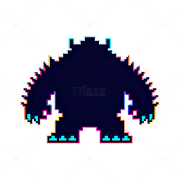 像素风格卡通刺猬图案