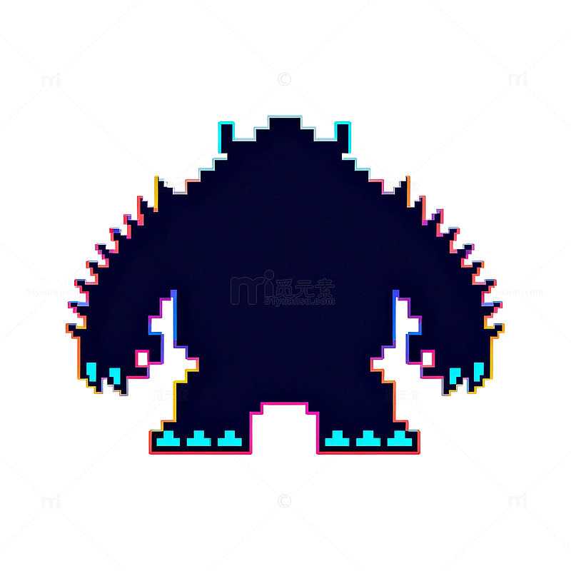 像素风格卡通刺猬图案