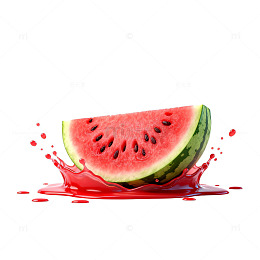 西瓜汁溅特效设计素材