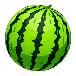 卡通西瓜果实插图素材