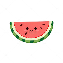 可爱卡通西瓜插画素材