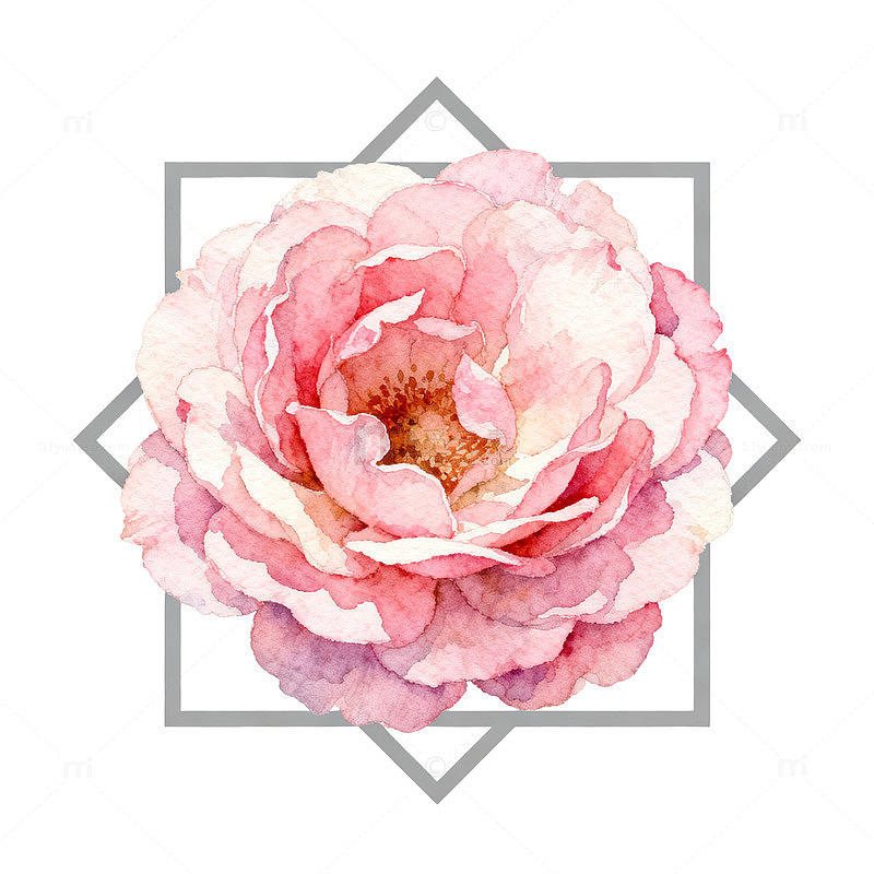 水彩花卉装饰图案设计素材