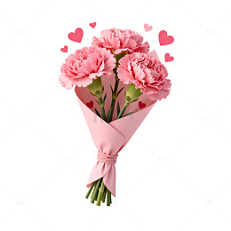 温馨粉色康乃馨花束