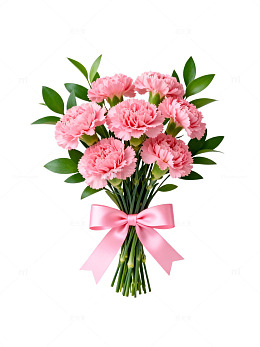 粉色康乃馨花束图片