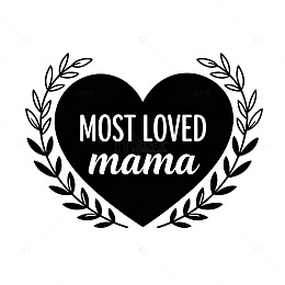 爱心纪念母亲矢量图案