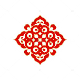 传统红花纹样图案装饰设计素材