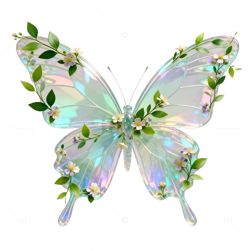 梦幻蝴蝶艺术插画
