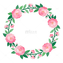 卡通花环装饰图案设计元素