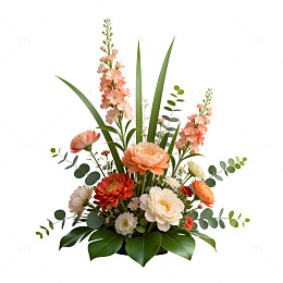 优雅花卉装饰设计素材