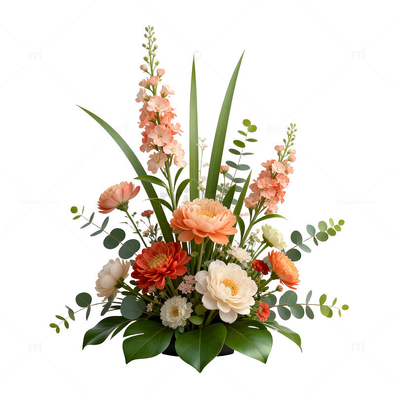 优雅花卉装饰设计素材