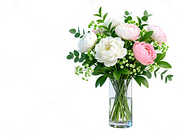 清新淡雅鲜花插花艺术