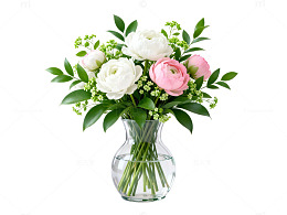 清新典雅花瓶鲜花装饰