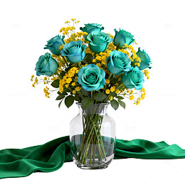 清新雅致花瓶插花艺术