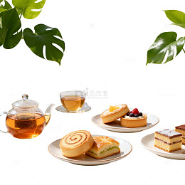 清新下午茶点心美食