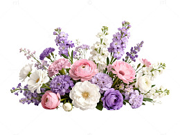 缤纷花卉组合设计素材