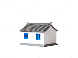 中式微型房屋模型摆件