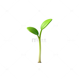 简约清新幼苗生长插画